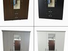 new melamine ash / white black colour 3 door cupboard