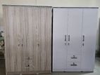 new melamine ash / white colour 3 door cupboard ( wardrobe ) 6*4 ft