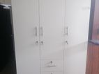 new melamine ash / white colour 3 door cupboard ( wardrobe )6*4 ft