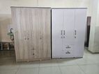 new melamine ash / white colour 3 door wardrobe 6*4 ft cupboard