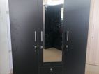 new melamine black colour 3 door cupboard wardrobe