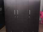 New Melamine Black Colour 3 Door with Drawer Wardrobe Cupboard