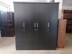 New Melamine Black Colour 4 Door Wardrobe 6 X 5 1.5Ft Cupboard