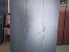 New Melamine Black Colour Cupboard 6 X 4 F 3 lockert Door Wardrobe