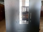 New Melamine Black Cupboard 6 X 4 Ft 3 Door Wardrobe