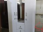 New Melamine Black / White Colour 3 Door Cupboard Large Wardrobe