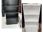 New Melamine Black / White Colour 60" * 25" Book Shelf Rack Cupboard