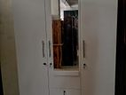 New Melamine White 3 Door Cupboard with Mirror 6 x 4 ft
