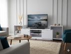 new melamine white / ash colour tv stand cupboard