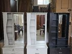 new melamine white , black ash colour large dressing table cupboard