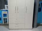 New Melamine White Colour Wardrobe Cupboard 3 Door 6 X 4Ft large