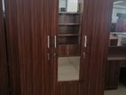 New Mirror With Wardrobe Melamine 3 Door 6 X 4 Ft Cupboard