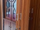 New Modern 2 Door Melamine Glass Wardrobe