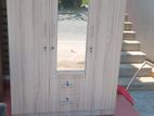 New Modern 3 Door Melamine Glass Wardrobe