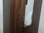 Modern 3 Door Melamine Glass Wardrobe