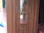 New Modern 3 Door Melamine Glass Wardrobe