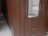 New Modern 3 Door Melamine Glass Wardrobe