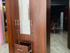 New Modern 3 Door Melamine Glass Wardrobes with Drawers - E4