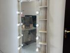 New Modern Ash White wall Mirror with Light .
