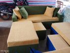 New Modern colour Fabric Sofa Set With Stool .