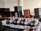 New Modern Fabric L Sofa Set With stool pillow .