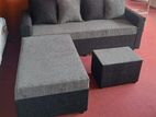 New Modern Fabric Sofa Set With Stool pillow .