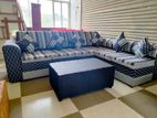 New Modern Fabric Sofa Set with Stool Pillow