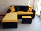 New Modern Fabric Sofa Set with Stool Pillow