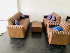 New Modern Fiber Sofa Set with Stool Pillow