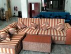 New Modern L Fabric Sofa Set With stool pillow free .