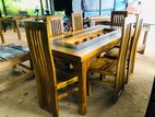 New Modern Teak Dining Table with chair 6 .