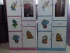 New pink and blue color Melamine baby cupboard @Glass
