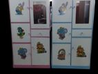 New Pink/Blue Color Melamine Baby Cupboard Glass