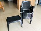 New Plastic Chair Set with Stool