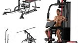 New Pull Dip Chin Up Station Bench Home Gym Dumbbell Weight Plate Free