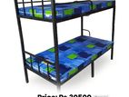 new steel bunk bed with double layer mattress 6*3 ft