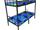 new steel bunk bed with double layer mattress