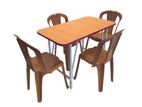 New Steel Table 4x2 With Chairs