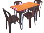 New steel table 4x2 with chairs