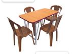 New steel table 4x2 with chairs