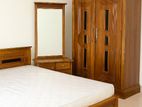 New Teak 10 Item Bedroom Furniture Set Cupboard Bed Spring Mattress