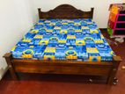 New Teak 6*5 Queen Arch Bed and Mattresses