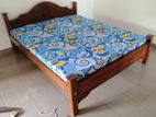 New Teak 72 X60 Queen Arch Bed with Double Layer Mattresses