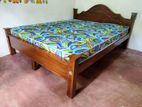 New Teak 72X36 Arch Bed With Arpico Hybrid 5" Mattress