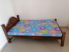 New Teak 72x36 Single Arch Bed With Double Layer Mattresses