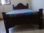 New Teak 72x36 Single Arch Bed With Double Layer Mattresses