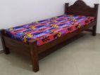 New Teak 72x36 Single Arch Bed With Double Layer Mattresses