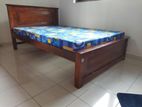 New Teak 72x36 Single Box Bed with Classic Foam Double Layer Mattresses