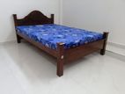 New Teak 72x48 Arch Bed With Double Layer Mattresses