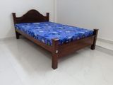 New Teak 72x48 Arch Bed With Double Layer Mattresses